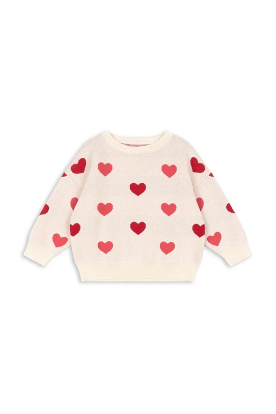 Παιδικό βαμβακερό πουλόβερ Konges Sløjd LAPIS KNIT SWEATER GOTS βαμβάκι μπεζ KS103856.9BYA