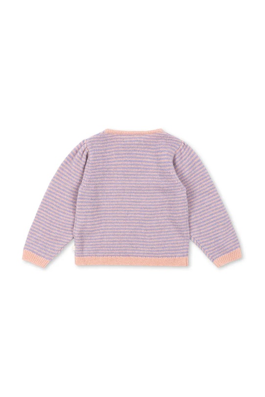 Konges Sløjd sweter z dodatkiem alpaki dziecięcy BERLE PUFF KNIT SWEATER KS103720.9BYA fioletowy AW25