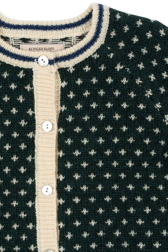 Deklice Otroška jopica Konges Sløjd BILLI KNIT CARDIGAN KS103726.9BYA zelena