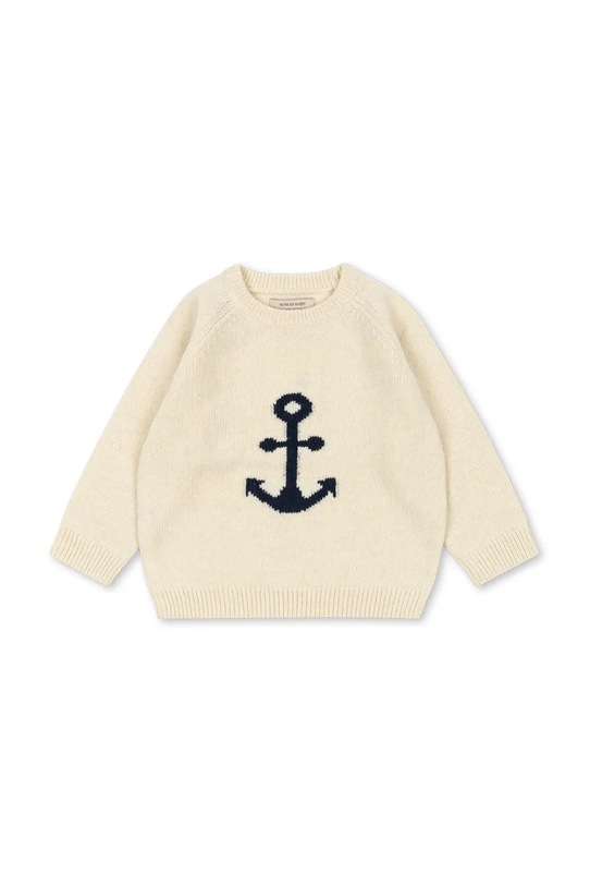Otroški pulover Konges Sløjd ANCHOR KNIT SWEATER KS104063.9BYA bež AW25