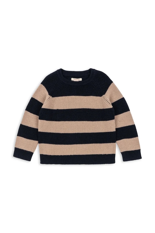 Konges Sløjd sweter wełniany dziecięcy VITUM KNIT SWEATER wełna granatowy KS104041.9BYA