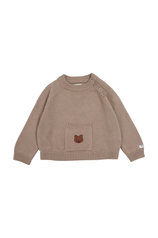 Donsje maglione in cotone noenati Loeke Sweater Bear a maglia fine marrone 3037801