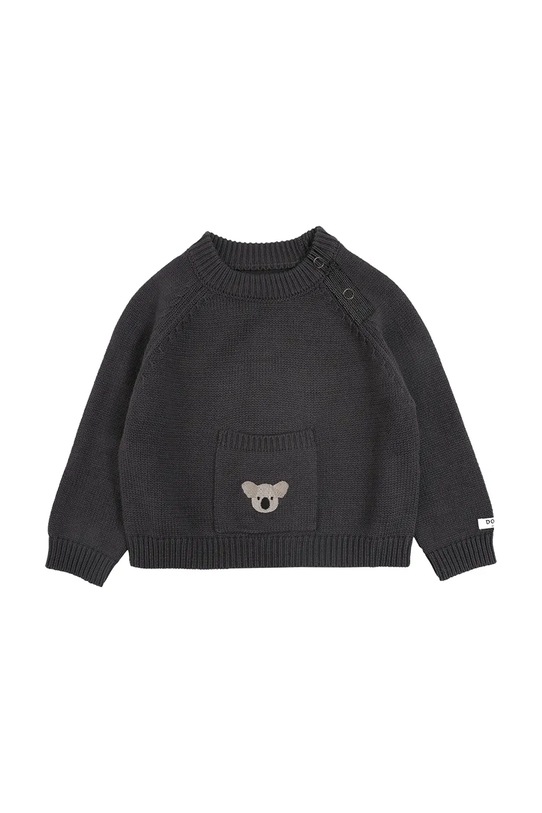 Бавовняний светр для немовлят Donsje Loeke Sweater Koala аплікація чорний 3037803