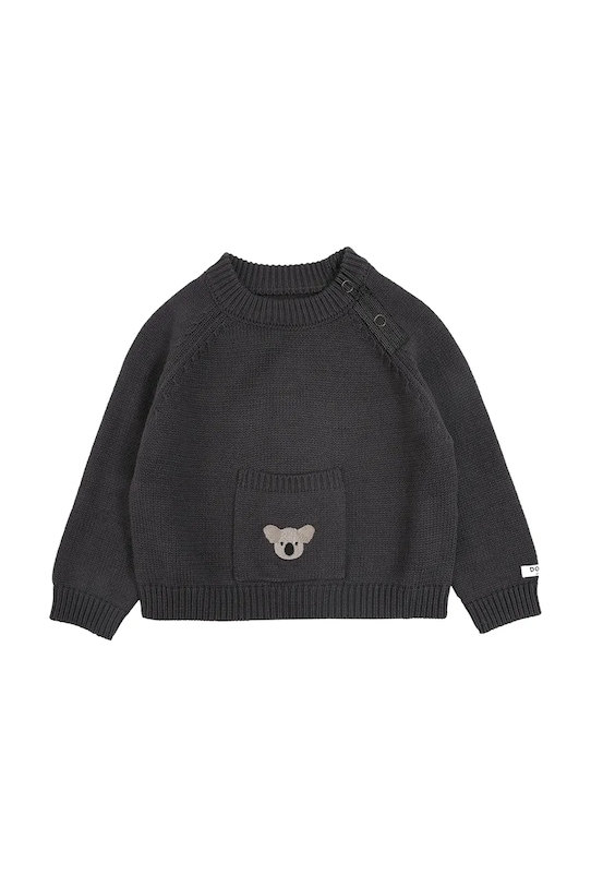 Donsje maglione in cotone noenati Loeke Sweater Koala a maglia fine nero 3037803