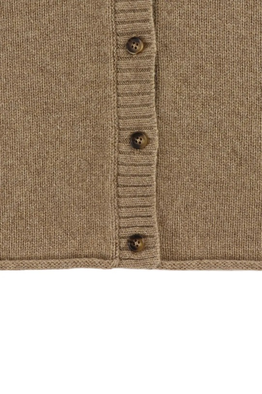 Donsje kardigan wełniany niemowlęcy Brittan Merino Wool Cardigan Bear 3039601 brązowy