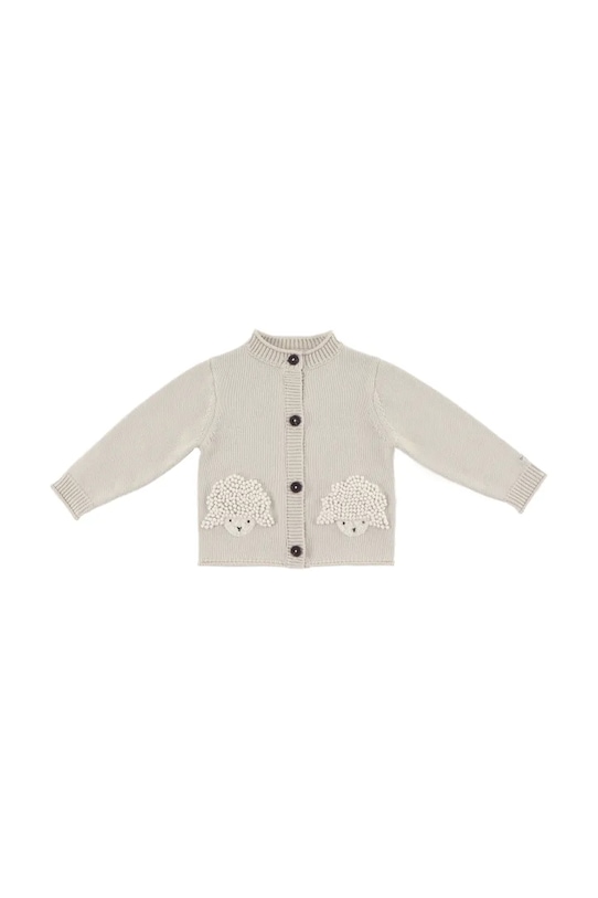 Donsje cardigan in cotone per neonati Dieck Cardigan Lammies 3039801 beige AW25