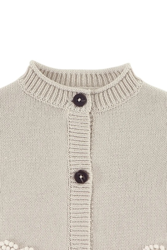 Детский хлопковый кардиган Donsje Dieck Cardigan Lammies бежевый 3039801