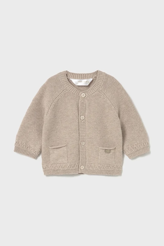 Mayoral Newborn sweter niemowlęcy z domieszką wełny beżowy 2337.1K.Newborn.9BYA