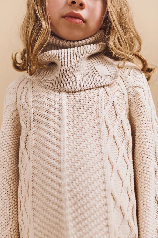 Παιδικό πουλόβερ με προσθήκη μαλλιού Liewood Callio Knit Jumper LW20307.9BYA μπεζ
