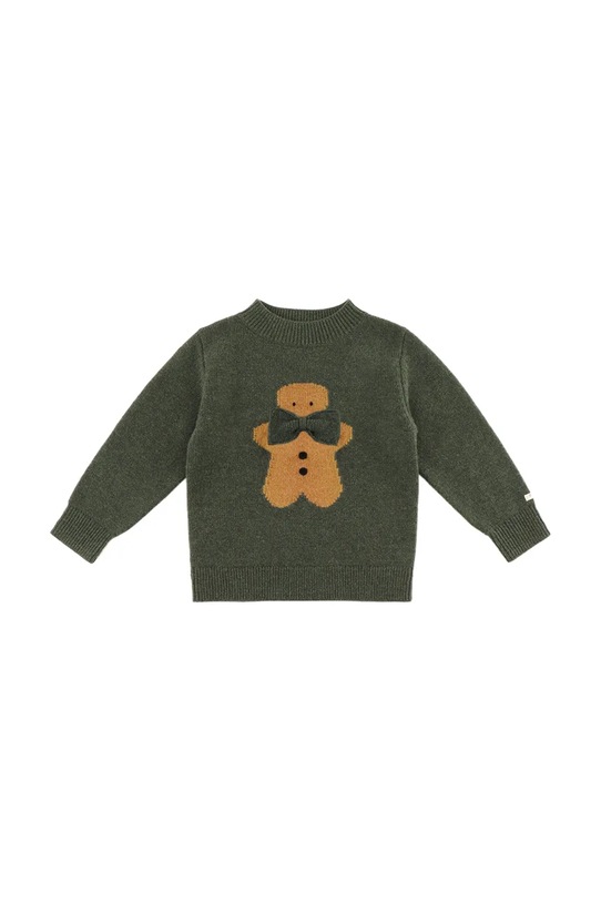 Donsje sweter wełniany niemowlęcy Denn Merino Wool Sweater Gingerbread 4083506 zielony AW25