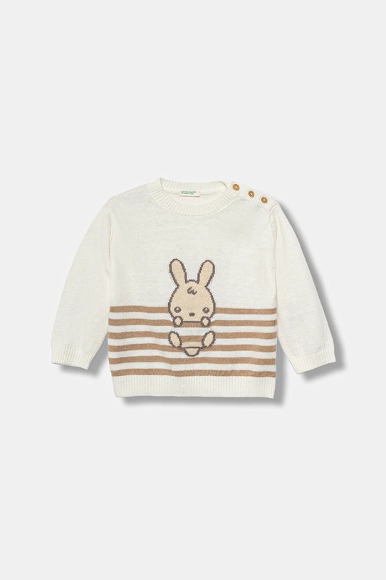 Дитячий светр з домішкою вовни United Colors of Benetton з додаванням вовни бежевий 10F4B101H.W.seasonal