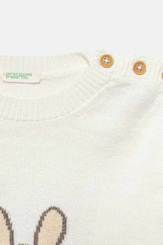 Хлопчик Дитячий светр з домішкою вовни United Colors of Benetton 10F4B101H.W.seasonal бежевий