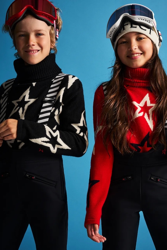 Perfect Moment sweter wełniany dziecięcy star dust sweater czarny K6000042