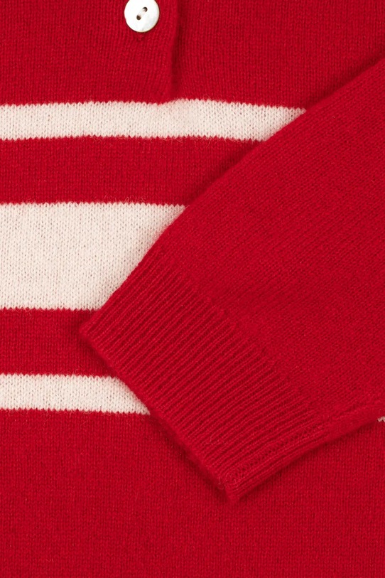 Konges Sløjd sweter wełniany dziecięcy BASI POLO KS104213.9BYA czerwony