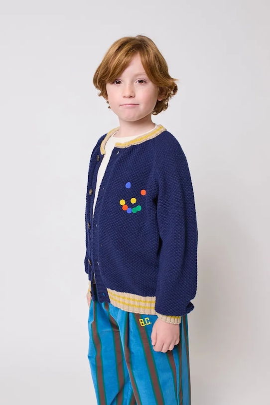 Bobo Choses kardigan z dodatkiem wełny dziecięcy Fun Face 225FC014