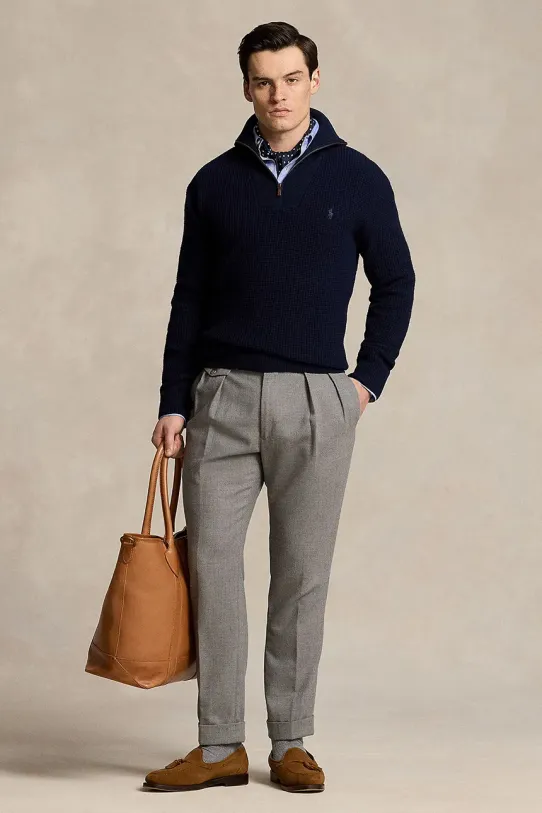 Îmbrăcăminte Polo Ralph Lauren pulover de lână 710941101 bleumarin