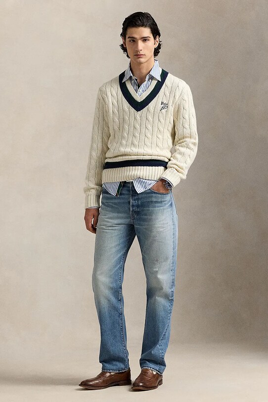 Ρούχα Πουλόβερ με μείγμα κασμίρ Polo Ralph Lauren 710970656 μπεζ
