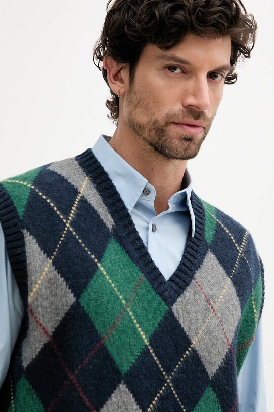 Кашемировый жилет Polo Ralph Lauren тёмно-синий 710970657