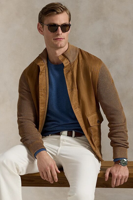 Polo Ralph Lauren pulover de bumbac 710973589 albastru