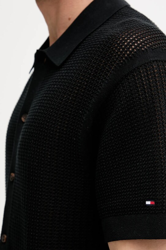 Бавовняна сорочка Tommy Hilfiger MW0MW39530 чорний