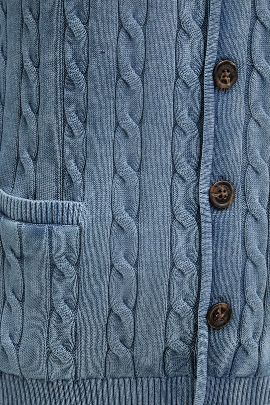 Tommy Hilfiger kardigan bawełniany MW0MW40556 niebieski