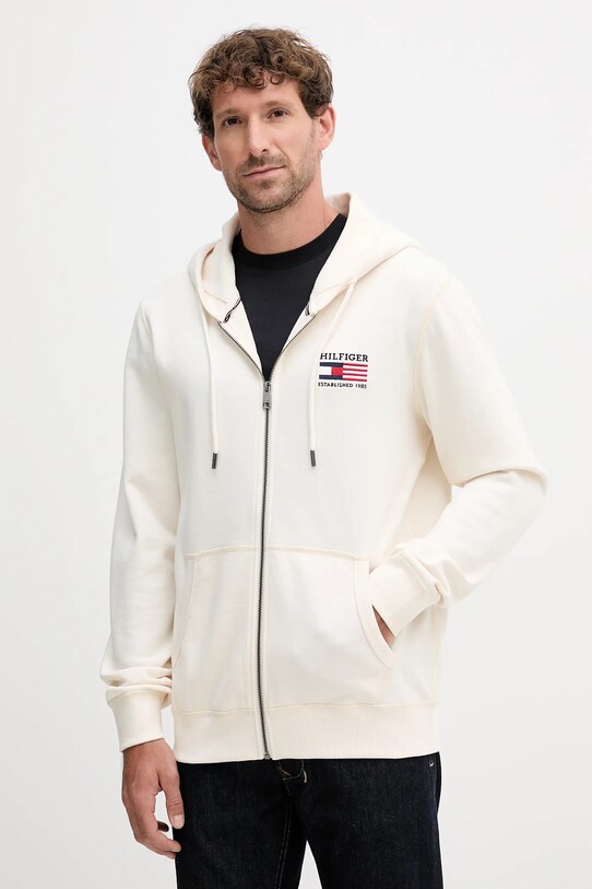 Tommy Hilfiger bluza bawełniana beżowy MW0MW39691