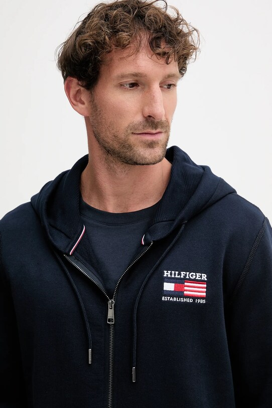 Odjeća Pamučna dukserica Tommy Hilfiger MW0MW39691 mornarsko plava