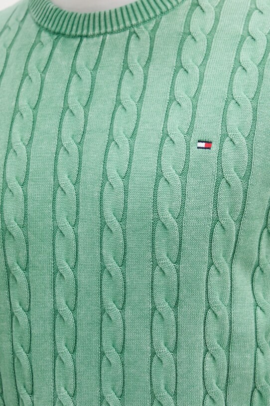 Tommy Hilfiger pulover de bumbac MW0MW39524 verde