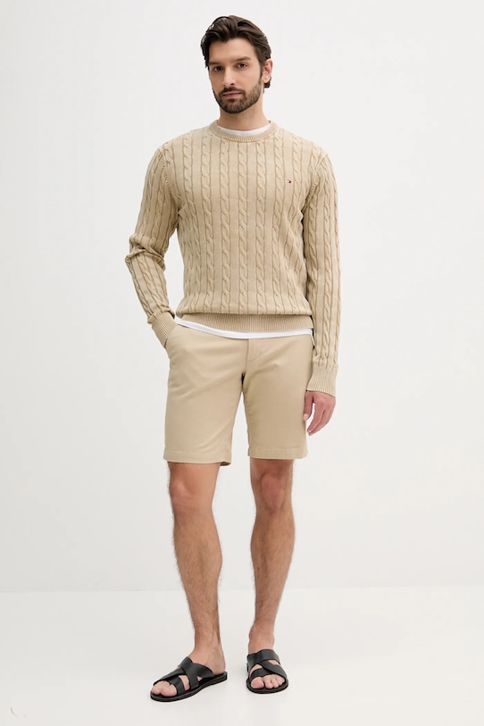 Tommy Hilfiger pulover de bumbac MW0MW39524 verde AW25