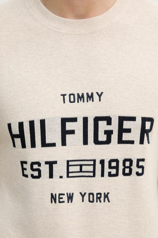 Bavlnený sveter Tommy Hilfiger MW0MW39533 béžová
