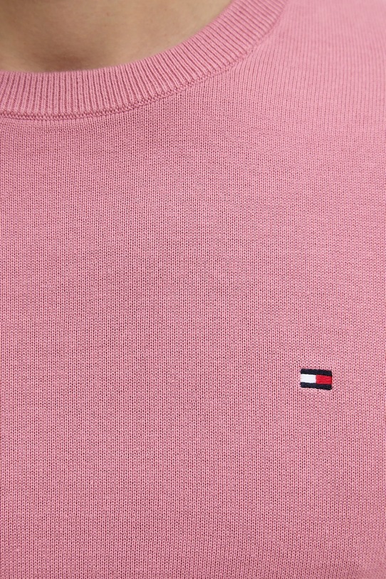 Bavlněný svetr Tommy Hilfiger MW0MW39999 růžová