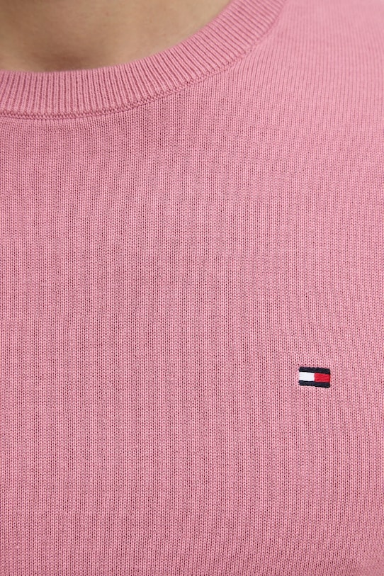 Bavlněný svetr Tommy Hilfiger MW0MW39999 růžová