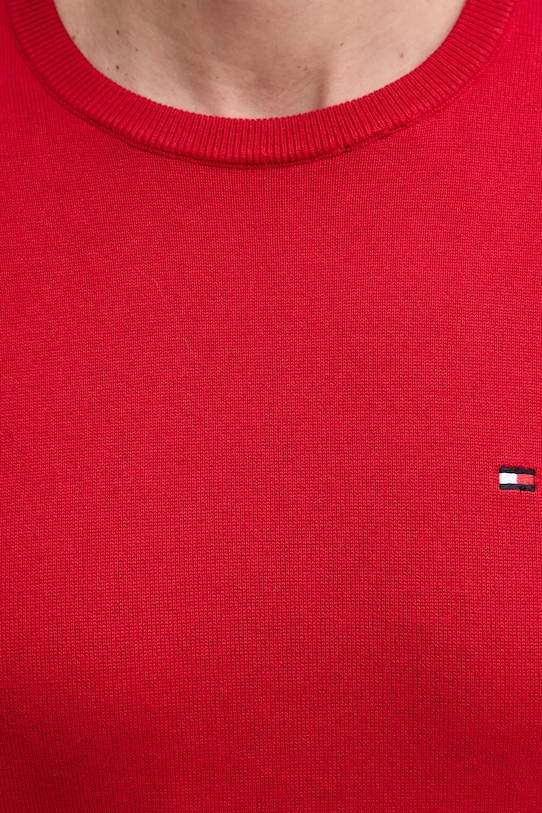 Tommy Hilfiger sweter bawełniany czerwony MW0MW39999