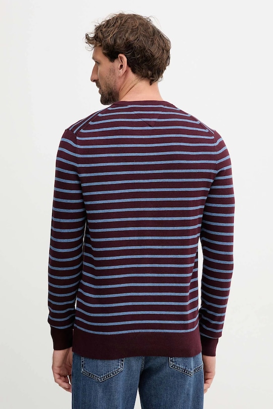 Îmbrăcăminte Tommy Hilfiger pulover de bumbac MW0MW39999 burgundia