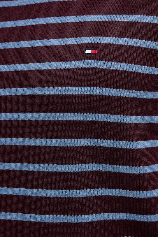 Tommy Hilfiger pulover de bumbac MW0MW39999 burgundia