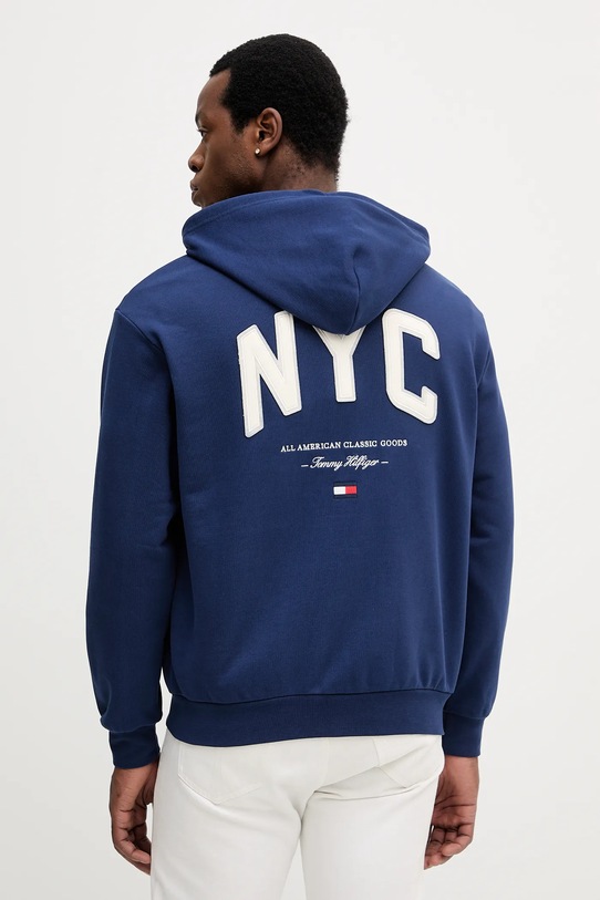 Ρούχα Βαμβακερή μπλούζα Tommy Hilfiger MW0MW39683 σκούρο μπλε
