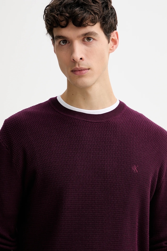 Calvin Klein sweter bordowy LV04LB327G