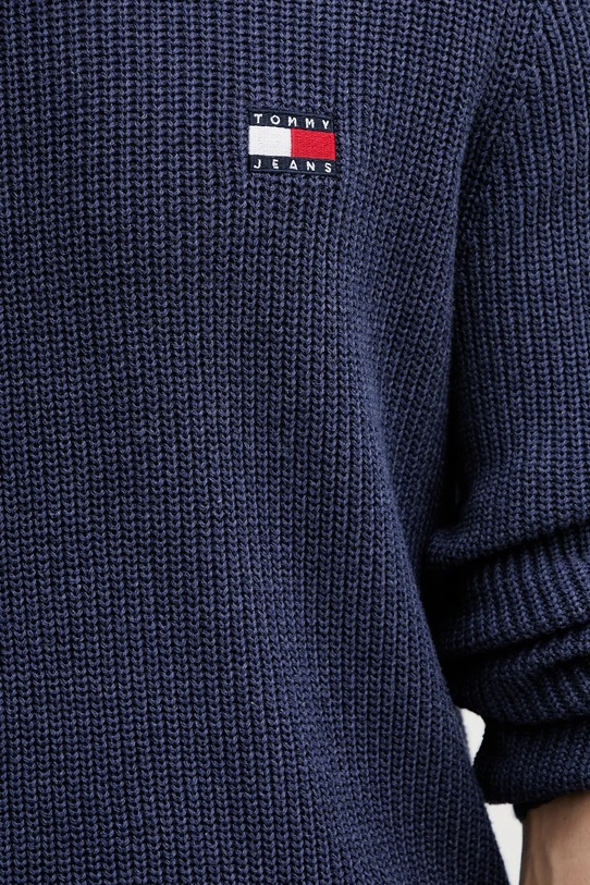 Tommy Jeans pulover de bumbac DM0DM21652 bleumarin