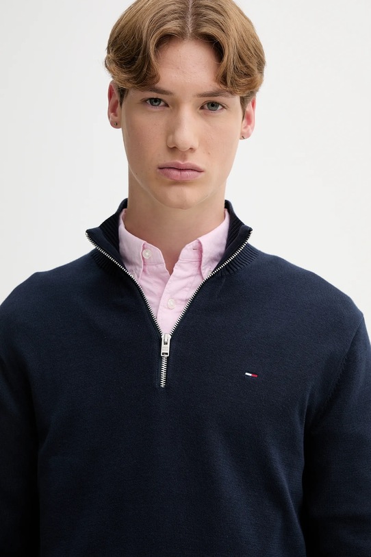 Tommy Jeans pulover de bumbac bleumarin DM0DM21654