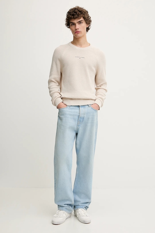 Svetr Tommy Jeans DM0DM21655 béžová AW25
