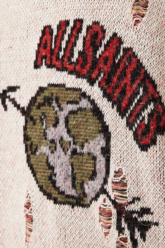 Ζακέτα από μίγμα μαλλιού AllSaints JAY μπεζ M035KC