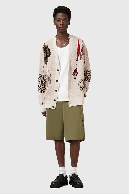AllSaints kardigan z domieszką wełny JAY M035KC
