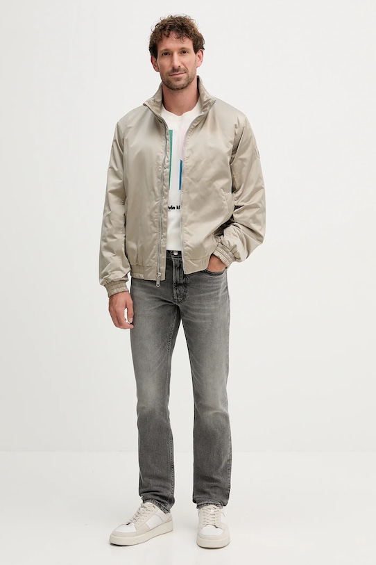 Calvin Klein Jeans sweter bawełniany LV04RC303G biały AW25