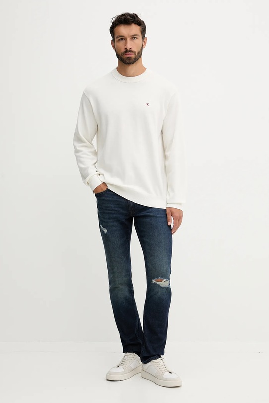 Calvin Klein Jeans pulover de bumbac LV04RC309G bej AW25