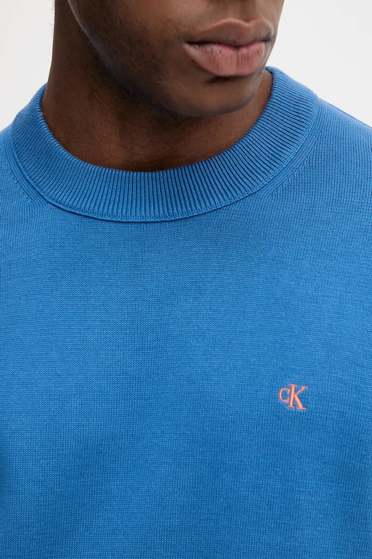 Βαμβακερό πουλόβερ Calvin Klein Jeans LV04RC309G μπλε
