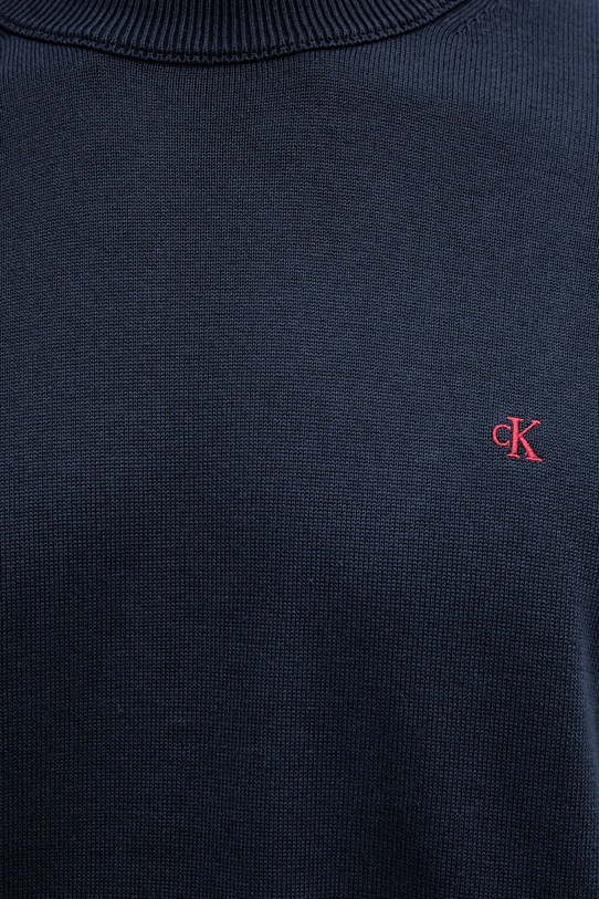 Βαμβακερό πουλόβερ Calvin Klein Jeans LV04RC309G σκούρο μπλε