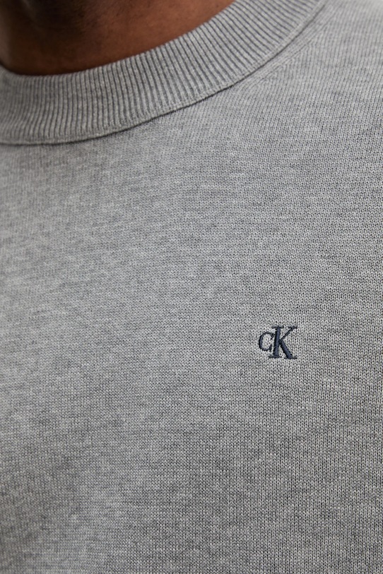Βαμβακερό πουλόβερ Calvin Klein Jeans LV04RC309G γκρί