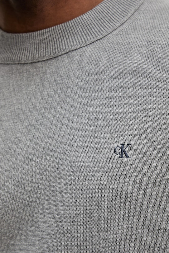 Хлопковый свитер Calvin Klein Jeans LV04RC309G серый