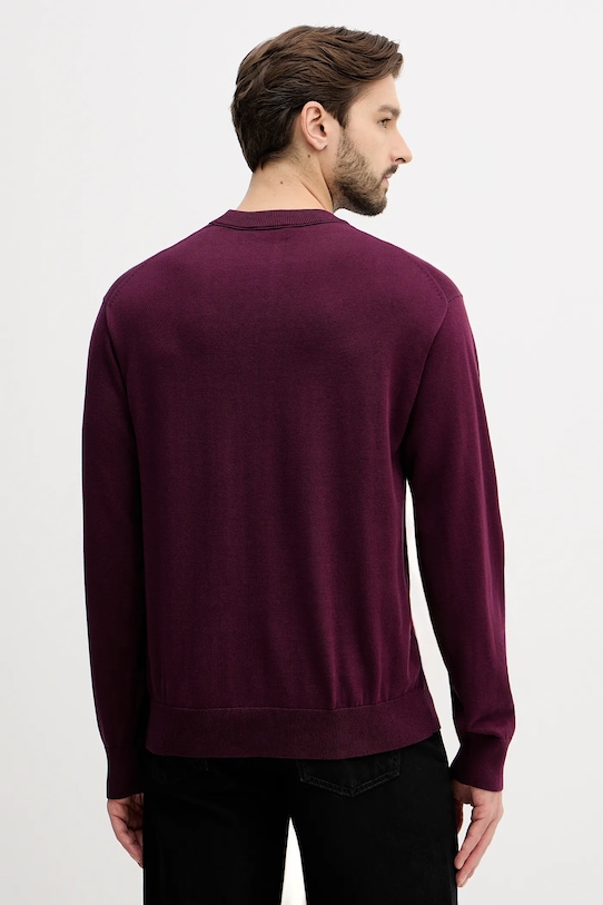 Odzież Calvin Klein Jeans sweter bawełniany LV04RC309G bordowy