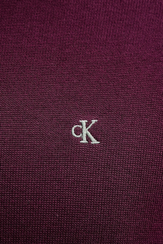 Calvin Klein Jeans sweter bawełniany LV04RC309G bordowy
